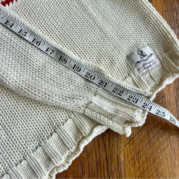 Denimist American Flag Sweater Cotton Chunky Knit Coastal Grandmother S - Picture 13 of 13